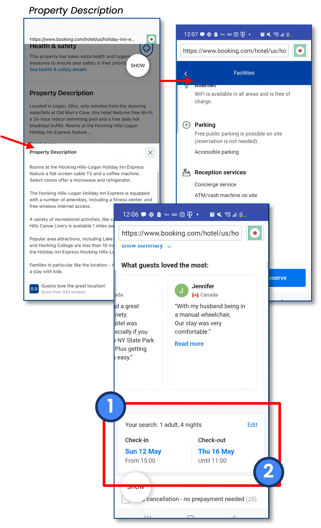 Task 6 - Early check In info. Recommendation don't bury checkin times. 